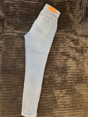 Madewell High Rise Button Fly Skinny Jeans Light Wash